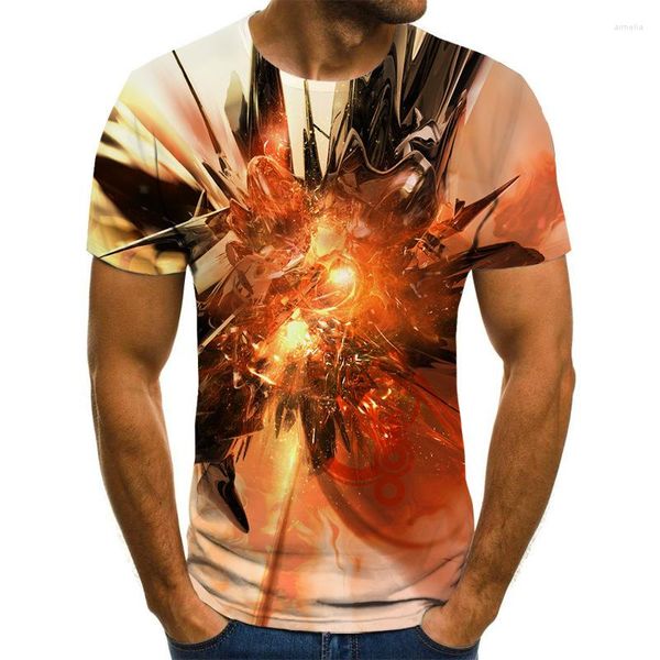 Homens Camisetas T-shirt Impresso Motocicleta Punk Vintage Mecânico Manga Curta Top Verão Diversão Plus Size