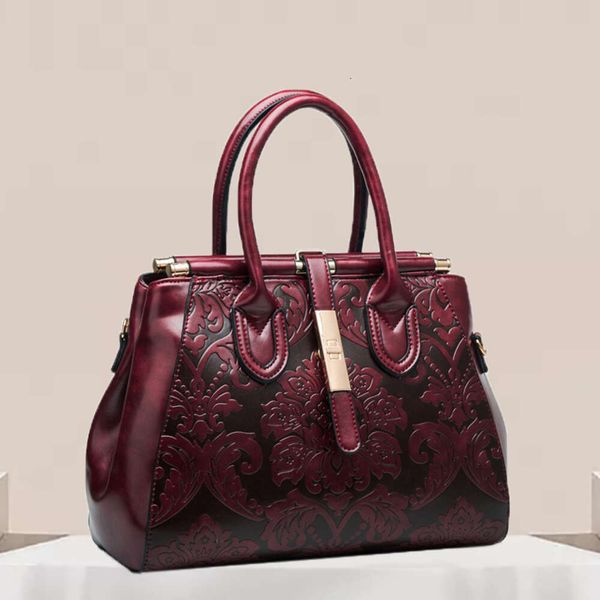 DHgate Moda Feminina Bolsas Bolsa De Couro Genuíno Bolsa Elegante Estilo Chinês Bolsa De Ombro Versátil