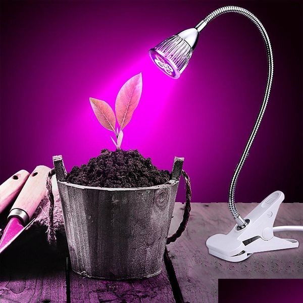 Grow Lights Led per piante da interno Lampada da 5W Clip Light Flessibile Giardino idroponico da 360 gradi Serra Fiore Drop Delivery Illuminazione Dhjak