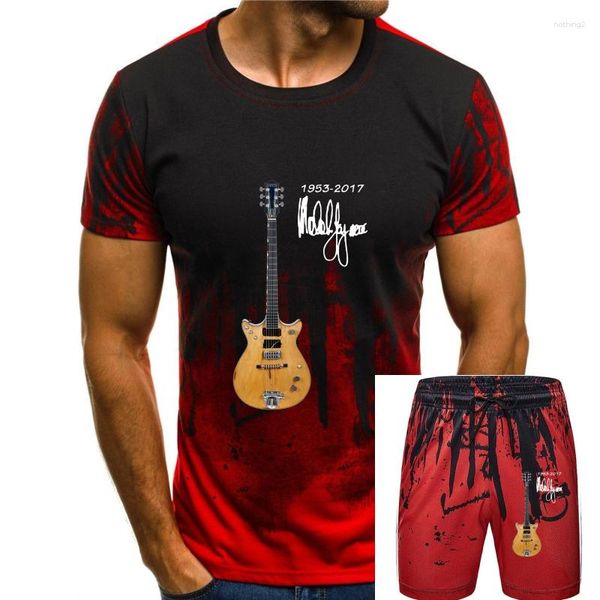 Fatos masculinos Malcolm Young Guitars Camiseta clássica estilo feminino