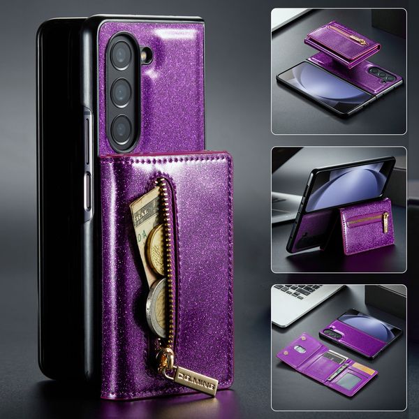 Magnetische Brieftaschen-Handyhüllen aus Leder für Samsung Galaxy Z Fold5 Fold4 Fold3 Galaxy Note20 S20FE S21 S22 S23 Plus S23Ultra, stoßfester Schutz auf der Rückseite