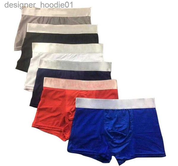 Cuecas 5 pçs / lote Mens Underwear Boxer Shorts Modal Sexy Gay Masculino Ceuca Boxers Cuecas Respirável Nova Malha Homem Cueca M-XXL L230915