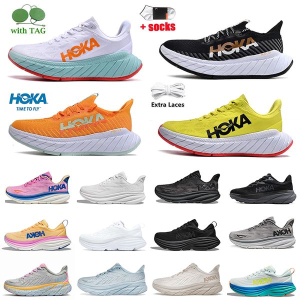 Hoka Shoes Damen Clifton 9 Bondi 8 Free People Designer-Sneaker Ice Flow Bit Of Blue Pink Seeweed Brown Carbon x2 auf Cloud Damen Herren Trainer Joggen Gehen