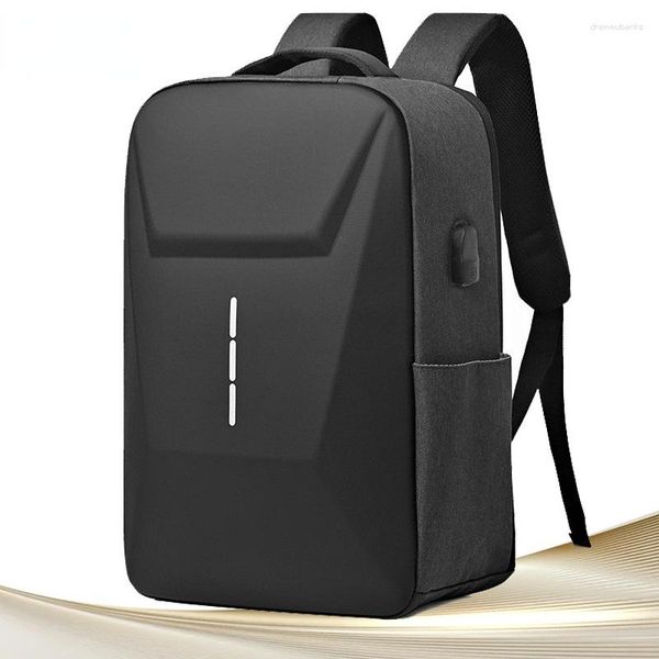 Zaino per uomo Borsa da lavoro impermeabile multifunzionale per laptop Borse per notebook con ricarica USB da 15,6 pollici Zaino di grande capacità