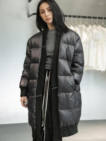 Piumini da donna da donna Cappotti lunghi Giacche Abbigliamento in stile gotico Giacca invernale antipolvere High Street Giacca nera