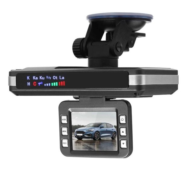 Rilevatori laser Strumento rilevatore radar per auto Allarme vocale inglese russo 2 in 1 Rilevatori radar Dvr Camera Drop Delivery Automobiles Motorc Dhwz9