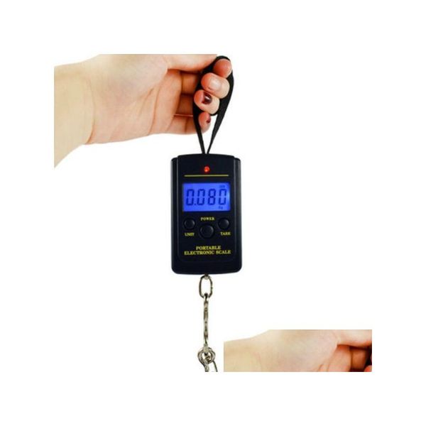 Haushaltswaagen Mini Digital LCD Display Hängende Lage Angeln Gewicht Feinwiegen NCE Libra Steelyard Scale Rh14793 Drop Lieferung Ho Dhjpt