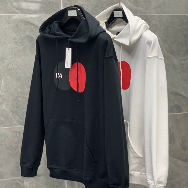 Designer de luxo outono/inverno moda rua algodão esportes pulôver sair respirável solto homens e mulheres dupla bola carta padrão casual hoodie