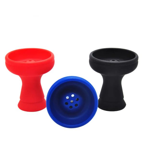 Ciotola per imbuto per shisha in silicone Accessori per narghilè con supporto per tabacco a carbone Testa per narghilè Bruciatore per stufa a carbone Chicha Narguile Fumo ZZ