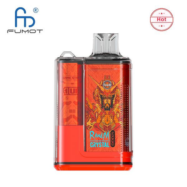 Новый горячий Fumot Crystal Vape 12000 затяжек Vape Box 16 цветов E сок 2% 5% Nic Oilbattery индикатор vape комплект