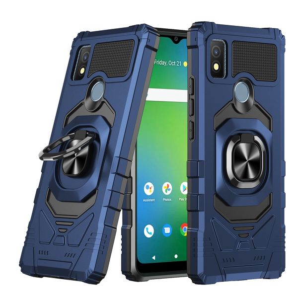 Capas de telefone mais recentes para Nokia C210 para Kyocera Duraforce Pro 3 para Cricket Magic icon 5 Venda quente Suporte de anel de rotação de 360 ° Kickstand Capa à prova de choque