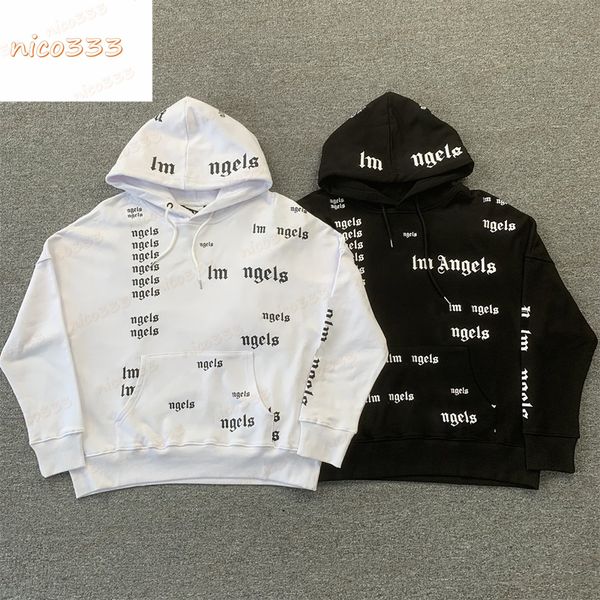 Pop-Ups voller Buchstaben, Frottee-Baumwoll-Kordelzug, lockerer, vielseitiger, lässiger Herren- und Damen-Mode-Hoodie