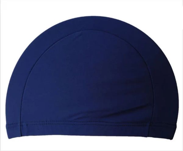 Semplici colori caramella da uomo Cuffie da nuoto unisex in tessuto di nylon Cuffie da doccia per adulti cuffie da bagno impermeabili cappello da nuoto solido spedizione marittima