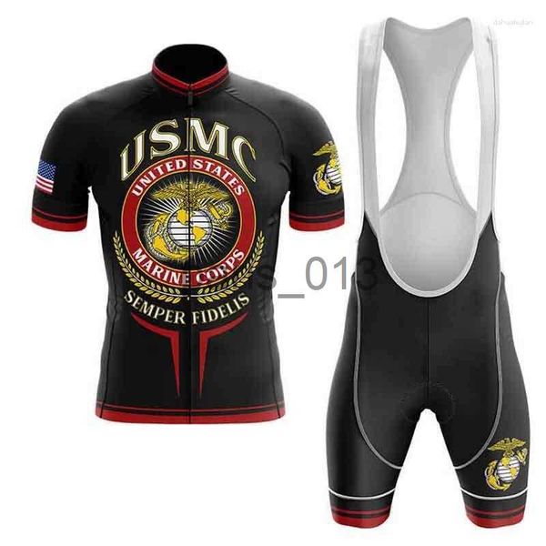 Outros Vestuário Conjuntos de Corrida Verão Mens Ciclismo Roupas Manga Curta Maillot Ciclo Jersey Set Respirável 9D Gel Pads Bicicleta Calças Bicicleta Conjunto Ciclismo X0915