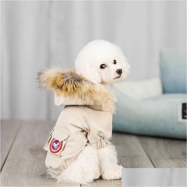 Cão vestuário roupas jaqueta de inverno animais de estimação roupas para pequeno casaco médio quente animal de estimação chihuahua ropa para perro entrega em casa jardim su otqg3