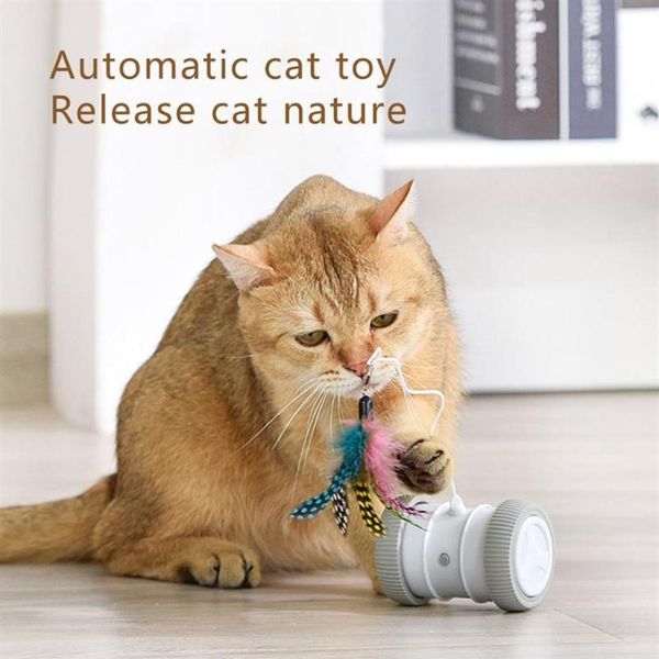 Giocattoli per gatti USB ricarica bicchiere altalena giocattolo interattivo equilibrio auto teaser per gattini gattini divertenti prodotti per l'addestramento degli animali domestici223y