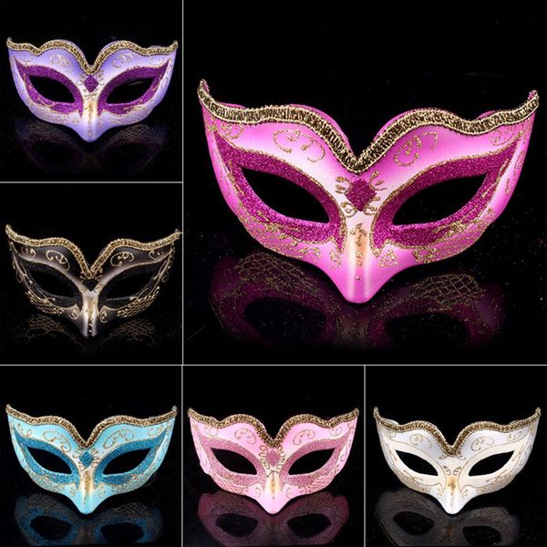 Förderung Party Maske mit Gold Glitter Maske Unisex Sparkle Maskerade Atmosphäre Karneval Masken Maskerade Halloween241d