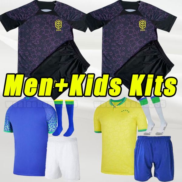 bRAZILIES maglie da calcio 2023 23 PAQUETA COUTINHO calcio FIRMINO brasile 23 24 maglia NEYMAR JR VINI SILVA DANI ALVES Set completo bambini bambino uomo adulto portiere