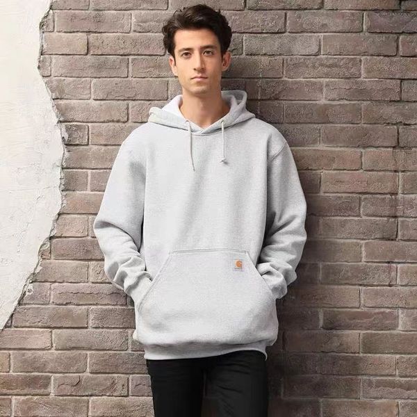 2023 Neues Herren-Kapuzenpullover-Sweatshirt der Marke Carhart aus Nordamerika mit klassischer Buchstabenstickerei und lockerer Kapuze und Hose für Damen G3