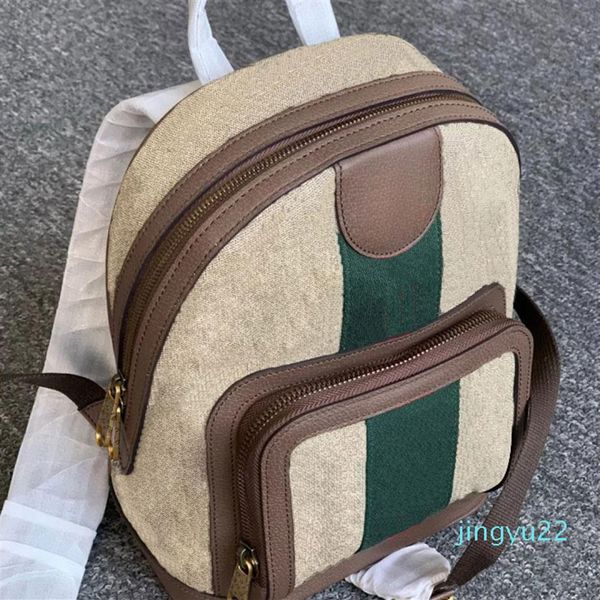 2022 novos designers de luxo unisex saco de escola meninas meninos homens mochila estilo clássico listras corda fivela homem mochilas duff207v