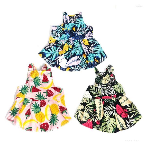 Abbigliamento per cani all'ingrosso XS-2XL Abbigliamento estivo per animali domestici Abiti Hawaii Costumi festivi Abiti per cuccioli di ragazza