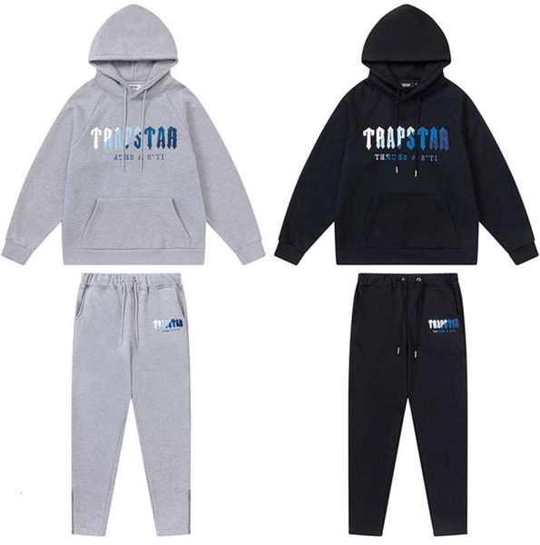 TRAPSTAR SURVÊTEMENTS POUR HOMMES Hommes Femme Polaire Survêtement Ensembles d'hiver Sweats à capuche Pantalons 2 pièces Ensemble Running Sweat à capuche Sweat-shirt Sport Joggers Pantalons de survêtement 661ess