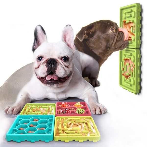 4 pçs silicone pet lickimat para gatos cães perder peso lento comendo alimentador cão tigela tpr lamber esteira alimentação tigelas suprimentos para cães y200249l