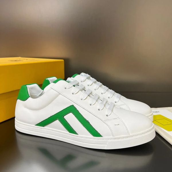 Quente de luxo baixo topo masculino formadores branco mix verde couro genuíno esportes saltos apartamentos tênis corredor sapatos condução calçado