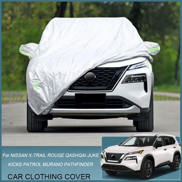 Capa de carro chuva geada neve poeira à prova dwaterproof água para nissan ariya juke chutes murano pathfinder patrulha y62 y63 qashqai rogue terra rouge