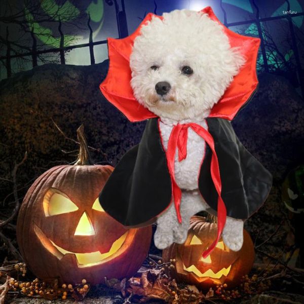 Costumi per gatti Simpatico mantello da vampiro Cosplay per animali domestici di Halloween per cani di piccola taglia Gattino Cucciolo Vestito Kawaii Accessori per vestiti Regalo