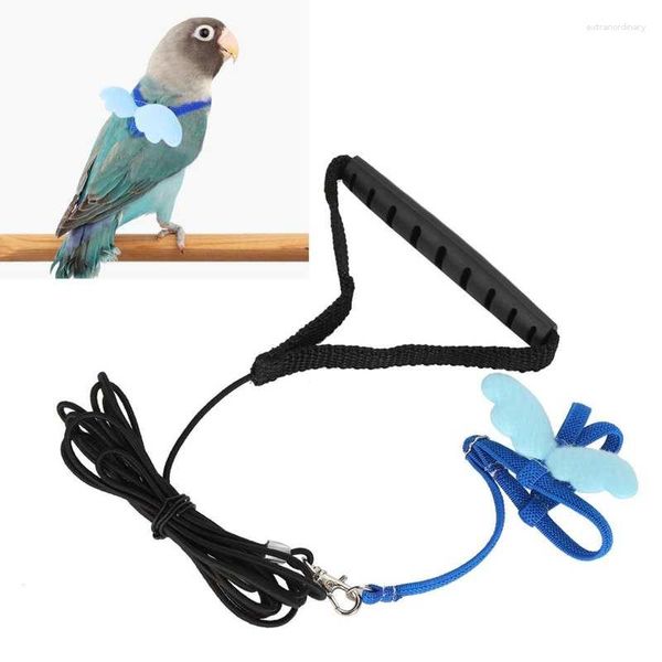 Outros suprimentos de pássaros ao ar livre Pet Cute Harness Leash Papagaio Periquito Voando Treinamento Ajustável Correias de Corda