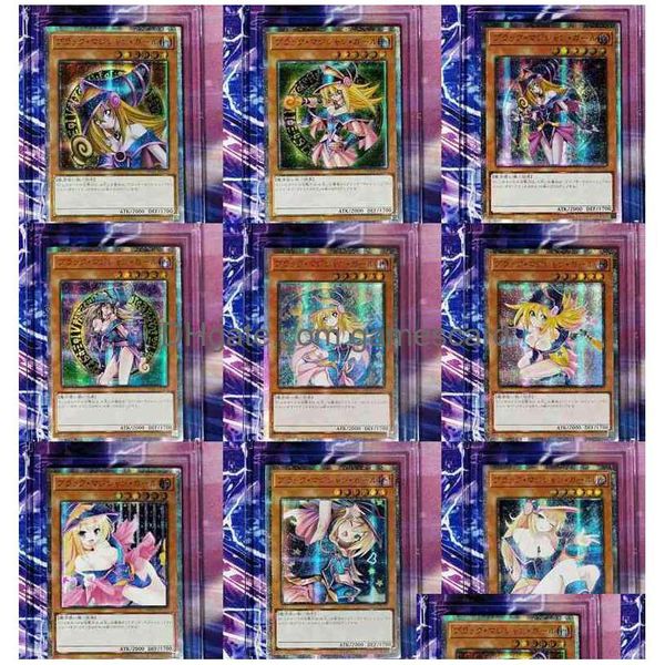 Yu gi oh dark magician girl compre 16 cartas e obtenha estes 2 brinquedos diy, hobbies, hobby, coleção de jogos colecionáveis g220311, entrega direta