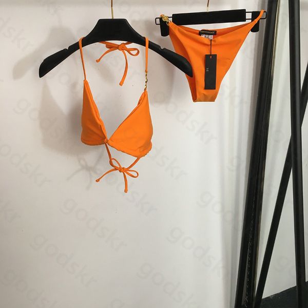 Bikini stampa sexy Bikini da bagno a due pezzi Domande da donna Briefs Briefs di moda Braccia Top Reggiseno Set di costumi da bagno