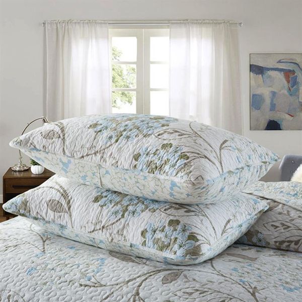 Qualidade impressa colcha conjunto de colcha 3pc acolchoado cama colchas de algodão capas incluindo fronha king size coverlet cobertor2450