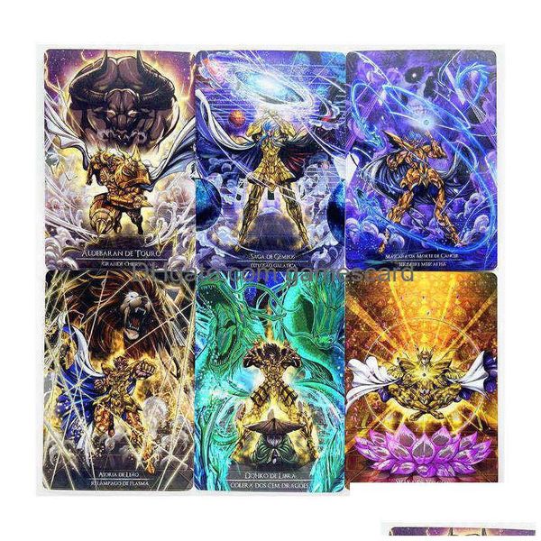 12 Pz/set Saint Seiya Tecnologia Laser Giocattoli Hobby Hobby Da Collezione Game Collection Carte G220311 Consegna di Goccia Dhroq