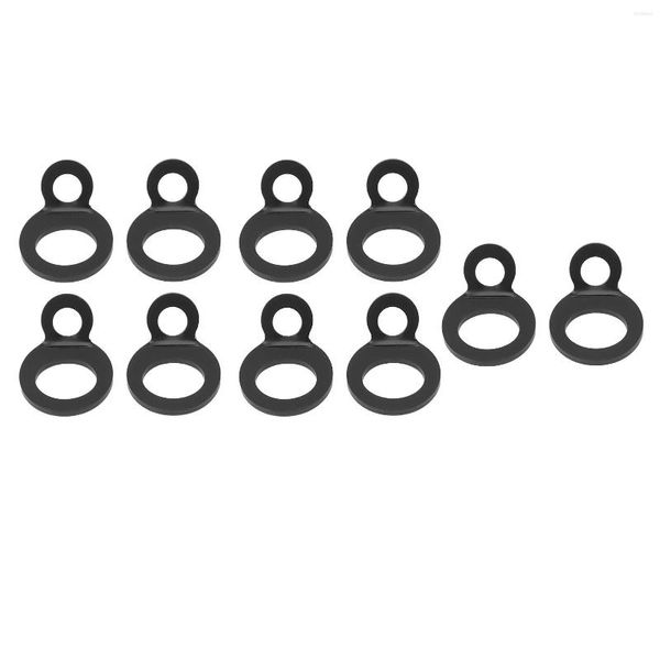 Ganchos amarram anéis de cinta, âncora de reboque de aço inoxidável preta, tamanho compacto multifuncional para carga e descarga de mercadorias