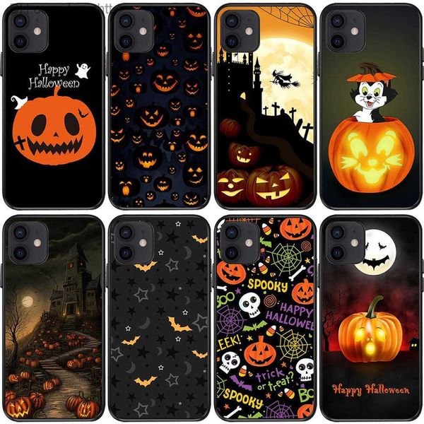 Custodie per cellulari adatte per iPhone 14 custodia per telefono Halloween zucca lanterna carnevale vigilia di Natale emozionante coppia di cartoni animati custodia per telefono mani Q230915