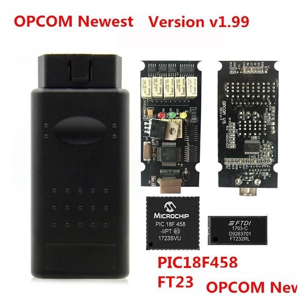 Ferramentas de diagnóstico 2021 V1.95 Opcom V1.59 1.65 Op Com V1.70 V1.78 Ferramenta para Opel Obd2 Op-Com Scanner de interface USB de alta velocidade com Pic18F Dhjms