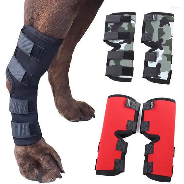 Köpek giyim 2pcs Pet Bandage Yaralanma Bacak Diz Brace Kayış Koruması Köpekler Eklem Sargısı Doggy Açık Malzemeler Aksesuarları