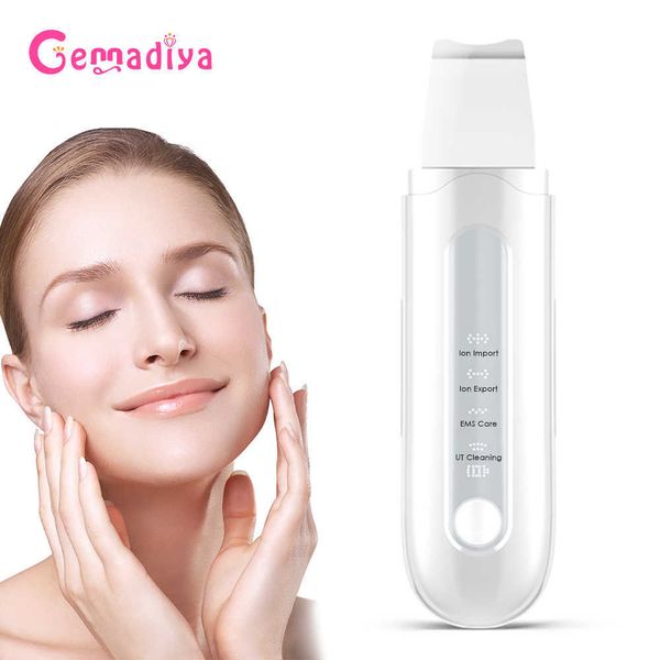 Dispositivi per la cura del viso Scrubber per la pelle ad ultrasuoni Spatola profonda Pori elettrici Pulisci l'acne Dispositivo di rimozione dei punti neri Peeling Pala Dispositivo di bellezza Macchina 230915