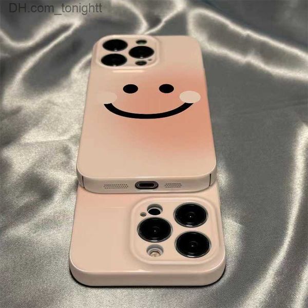 Custodie per cellulari Halo Dyed Pink Volto sorridente adatto per 14 Custodia per telefono Nuovo iPhone 12 promax Custodia per pellicola 13 Custodia rigida Q230915