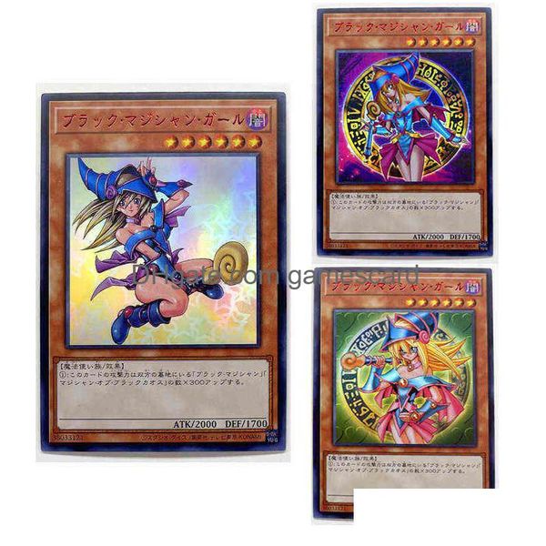 Yu Gi Oh Japonês Dark Magician Girl DIY Brinquedos Hobbies Passatempo Colecionáveis Jogo Coleção Cartões G220311 Drop Delivery Dhlvf