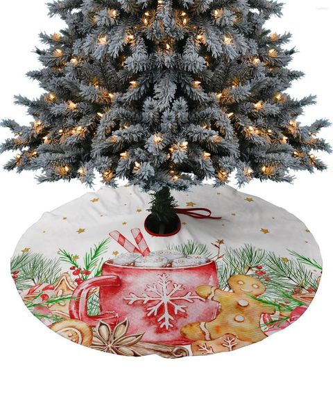 Рождественские украшения, конфеты, пряничный человечек, юбка-елка, рождественские товары для дома, круглые юбки, базовая крышка