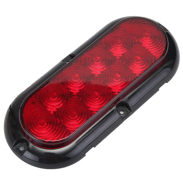 1 peça 12v 10led 6 led oval para trailer de caminhão luz traseira de freio luz de aquecimento light257V