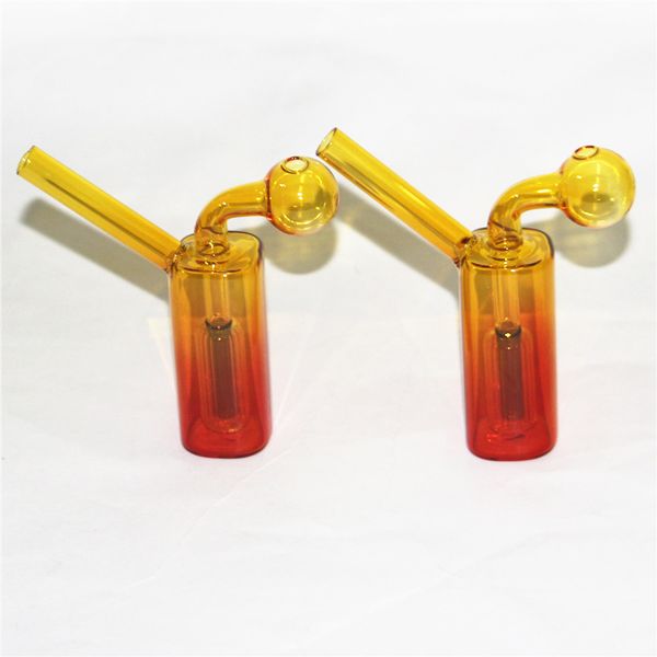4,72 Zoll Pyrex Glas Ölbrenner Rohr Mini Handpfeifen Dicke bunte Rauchpfeifen Bubbler Dab Rigs