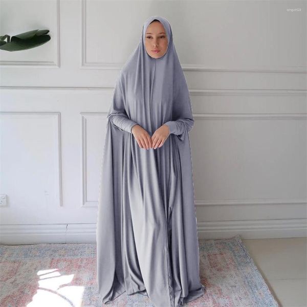 Roupas étnicas Ramadan Eid Com Capuz Abaya Muçulmano Mulheres Oração Vestido Islâmico Vestuário Árabe Robe Cobertura Completa Manga Morcego Jilbab Kaftan Vestido