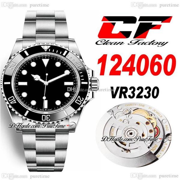 Clean CF VR3230 Automatik-Herrenuhr ohne Datum, Keramiklünette, schwarzes Zifferblatt, 904L OysterSteel-Armband, Super Edition mit derselben Seriennummer War290N