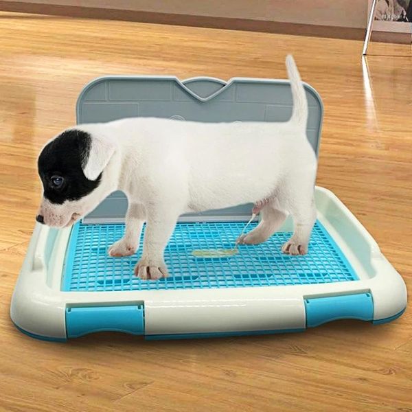 Abbigliamento per cani Portatile Pet Cat Training Wc Vassoio Zerbino Reticolo Coperto Cucciolo Vasino Padella Pipì Pad Accessori Per Cani Gatti Produc