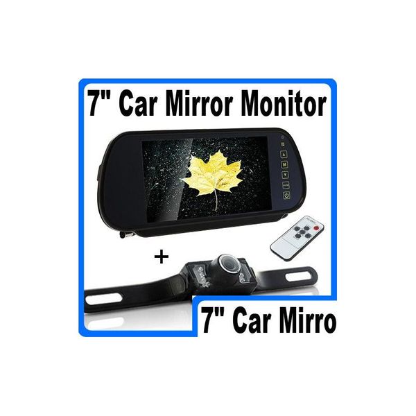 Telecamere per retromarcia per auto Sensori di parcheggio Telecamera HD Monitor per specchietto retrovisore da 7 pollici Tft Lcd Sn con Ir Nighvision Led Back Up Drop Delivery Automobi Dhwy0