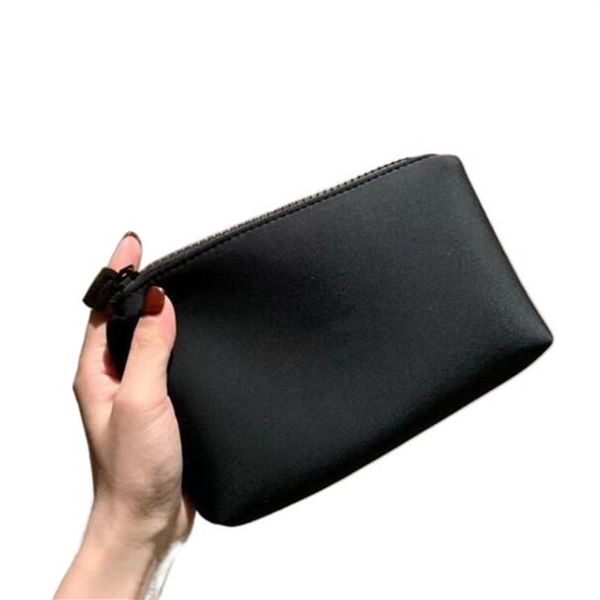 Schwarze Kosmetiktaschen, VIP-Geschenktasche, tragbare Aufbewahrungstasche, Designer-Geldbörsen, Nylon-Geldbörsen mit Reißverschluss, Make-up-Tasche für Mädchen-Accessoires, B317V